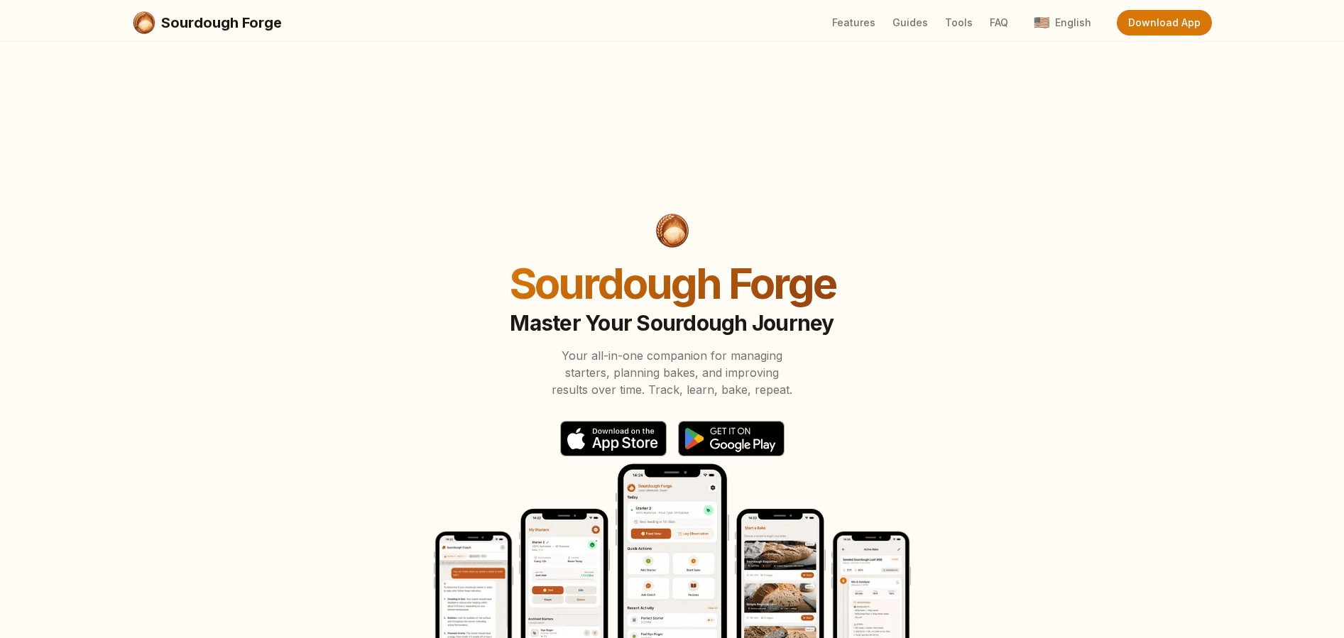 Aperçu du site Sourdough Forge